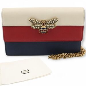 Gucci Bee Crossbody Chain Clutch Bag With Dust Bag